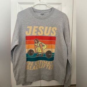 COPY - Jesus Crewneck size small grey